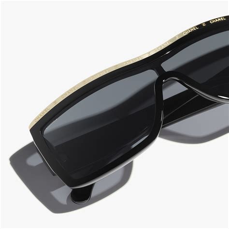 Shield Sunglasses Acetate Black 